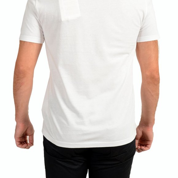 Valentino Men's White 2V3MG13D964 Logo Print Crewneck Short Sleeve T-Shirt - Picture 7 of 7